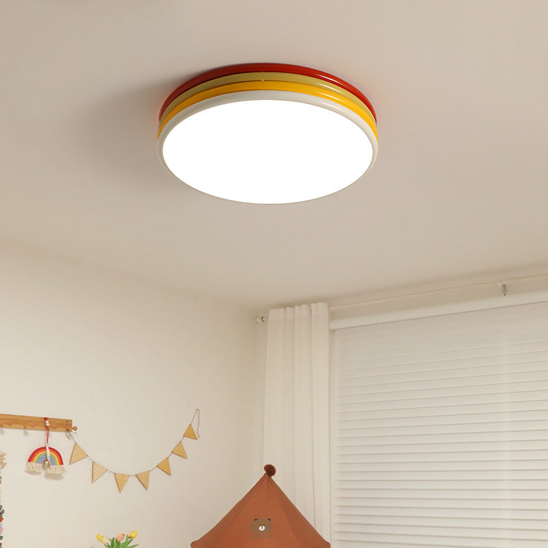 Arisha Modern LED Flush Mount Ceiling Light Red Living Room Bedroom