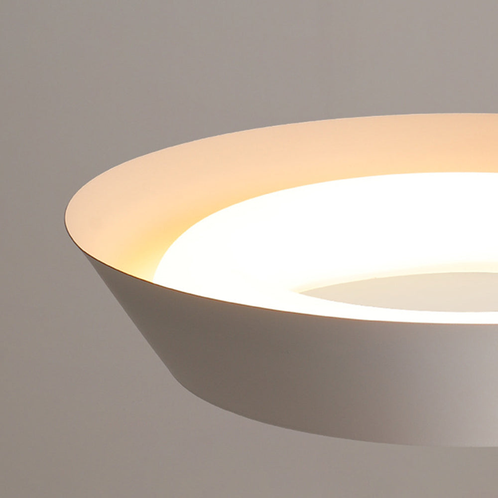 Arisha Nordic Bowl Metal/ Flush Mount Ceiling Light, White