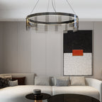 Arisha Modern Ring Metal Pendant Light, Black