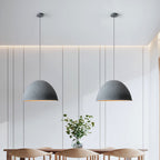 Valentina Modern Semi Resin Pendant Light, Grey/Black/White