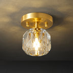 Kristy Luxury Diamond Metal/ Flush Mount Ceiling Light, Gold
