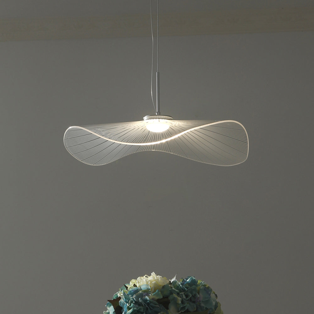 Arisha Designer Lotus Leaf Shaped Metal Pendant Light,White