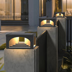 Ray Modern Stair Metal Solar Outdoor Pier-Mount Pillar Light
