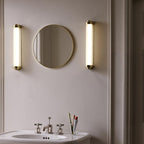 Ray Minimalist Cylindrical Metal Outdoor Wall Lamp, Black/Gold/Silver