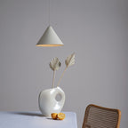 Arisha Minimalist Cone Metal Pendant Light, Grey