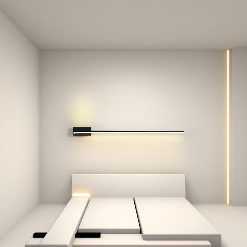 Arisha Minimalist Linear Metal Vanity Wall Light, Black, Bathroom
