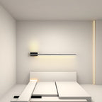 Arisha Minimalist Linear Metal Vanity Wall Light, Black, Bathroom