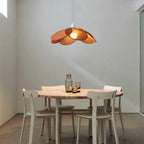 Ritta Minimalist Fabric Flower Pendant Light, Orange/Brown/Beige