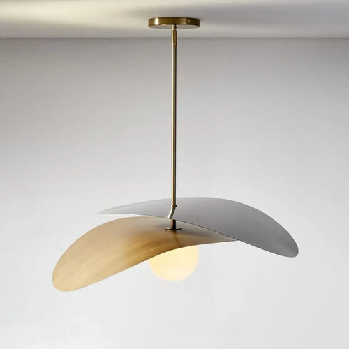 Arisha Decorative Geometric Metal Pendant Light, Black/Gold