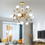 Silva Modern LED Chandelier Gold Glass Living/Dining Room/Bedroom