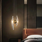 Kristy Luxury Capiz Shell Pendant Light, Glass/Metal, Bedside/Dining Room
