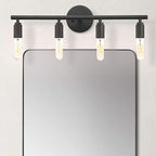Silva Modern Glass Vanity Wall Lamp, Black, Bathroom, 3/4 Light