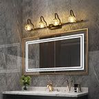 Kristy Vintage Crystal Globe Vanity Wall Lamp, Black, Bathroom