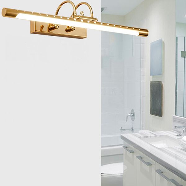 Tiffany Modern Linear Vanity Wall Lamp, Gold, Bathroom/Kitchen