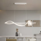 Arisha Contemporary Style Linear Metal Pendant Light White/Black