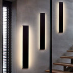 Arisha Minimalist Rectangular Wall Lamp,Black/White/Gold