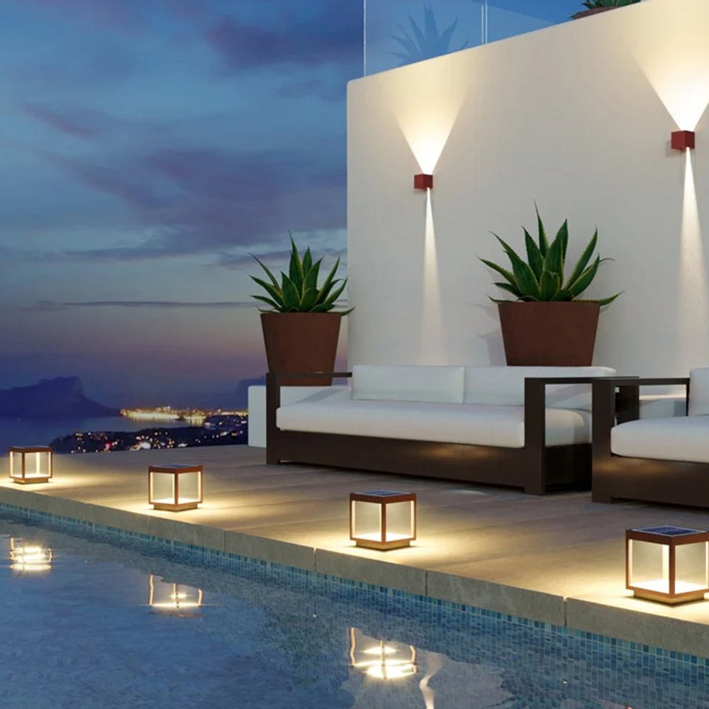 Ferra Contemporary Solar Rechargeable Outdoor Floor Lamp