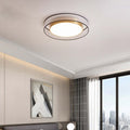 Arisha Nordic Modern Round LED Flush Mount Ceiling Light, Gold Copper