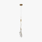 Arisha Elegant Flower Metal/Glass Pendant Light, Bedroom