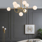 Valentina Modern LED Chandelier Gold Glass Living/Dining Room/Bedroom