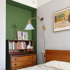 Tiffany Vintage Foldable  Wall Lamp, Green/White