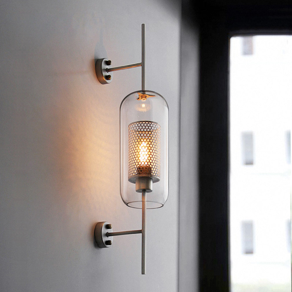 Kiri Industrial Classy Global Clear Glass Wall Lamp