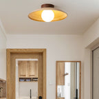 Muto Vintage Flush Mount Ceiling Light Wood/Metal/Glass Bar/Hotel