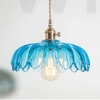 Valentina Retro LED Pendant Light Colourful Glass/Metal Flower Dining Room