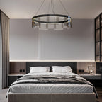 Arisha Modern Ring Metal Pendant Light, Black