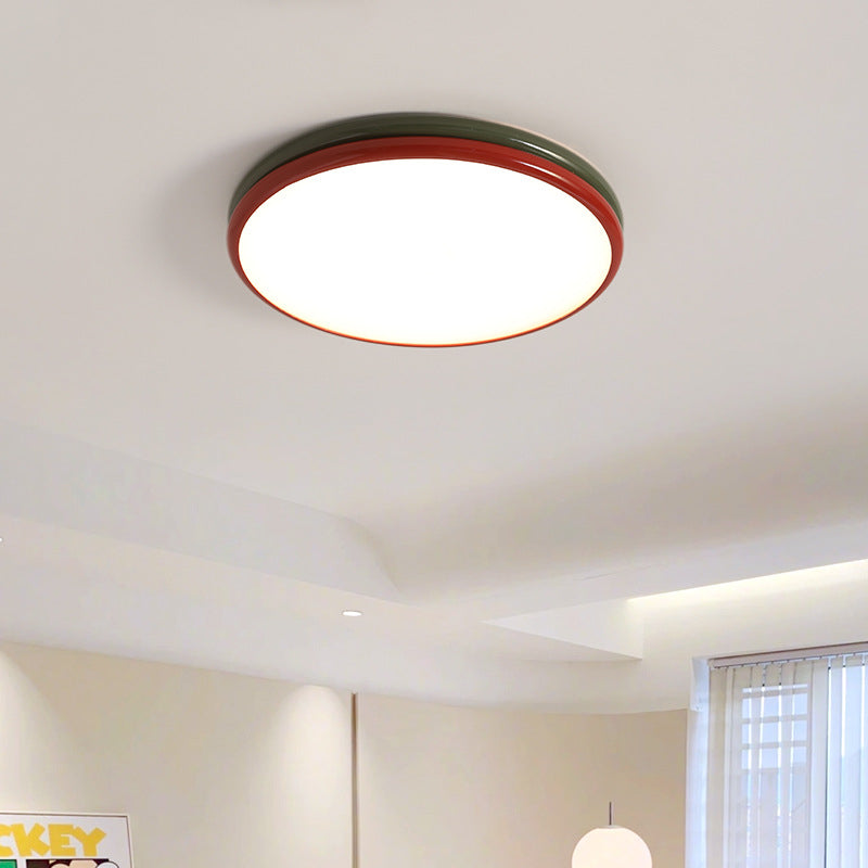 Arisha Modern LED Flush Mount Ceiling Light Red Living Room Bedroom