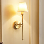 Tiffany Vintage Rustic Lantern Fabric LED Wall Lamp, Gold