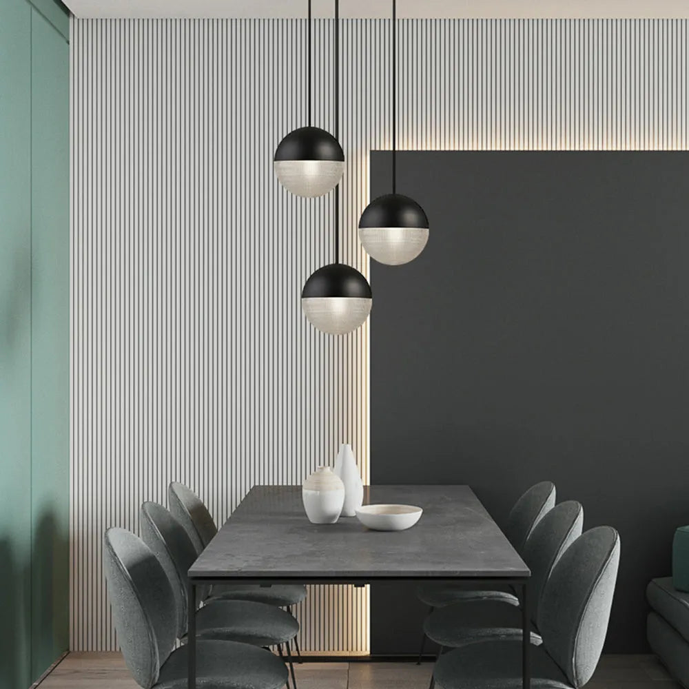 Valentina Vintage Pendant Light, Black & Gold
