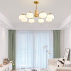 Arisha Creative LED Metal Wood Chandelier Living Room
