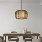 Muto Modern Birdcage Wood Pendant Light