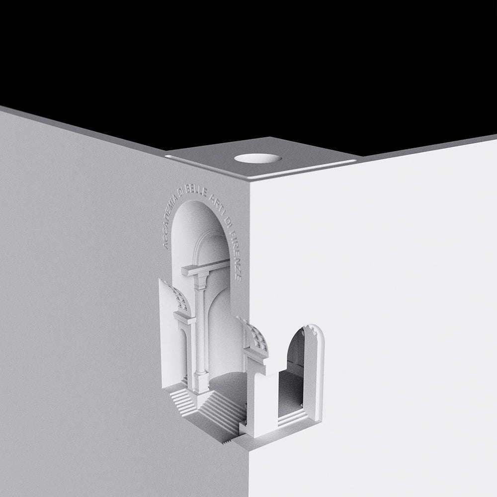 Arisha Art Deco Flush LED Plaster Wall Lamp, White