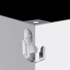 Arisha Art Deco Flush LED Plaster Wall Lamp, White