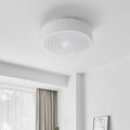 Valentina Modern Cream LED Flush Mount Ceiling Light Glass Study Bedroom