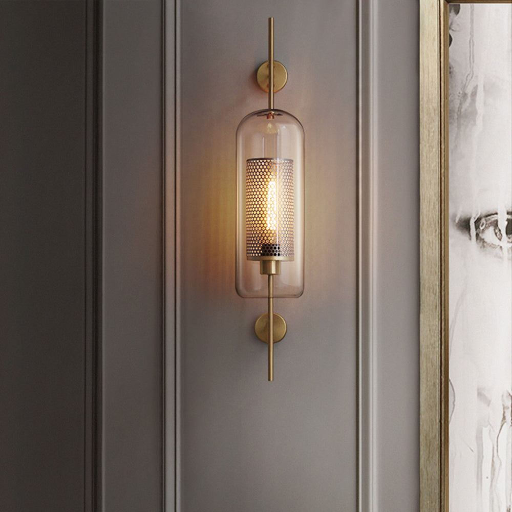 Kiri Industrial Classy Global Clear Glass Wall Lamp