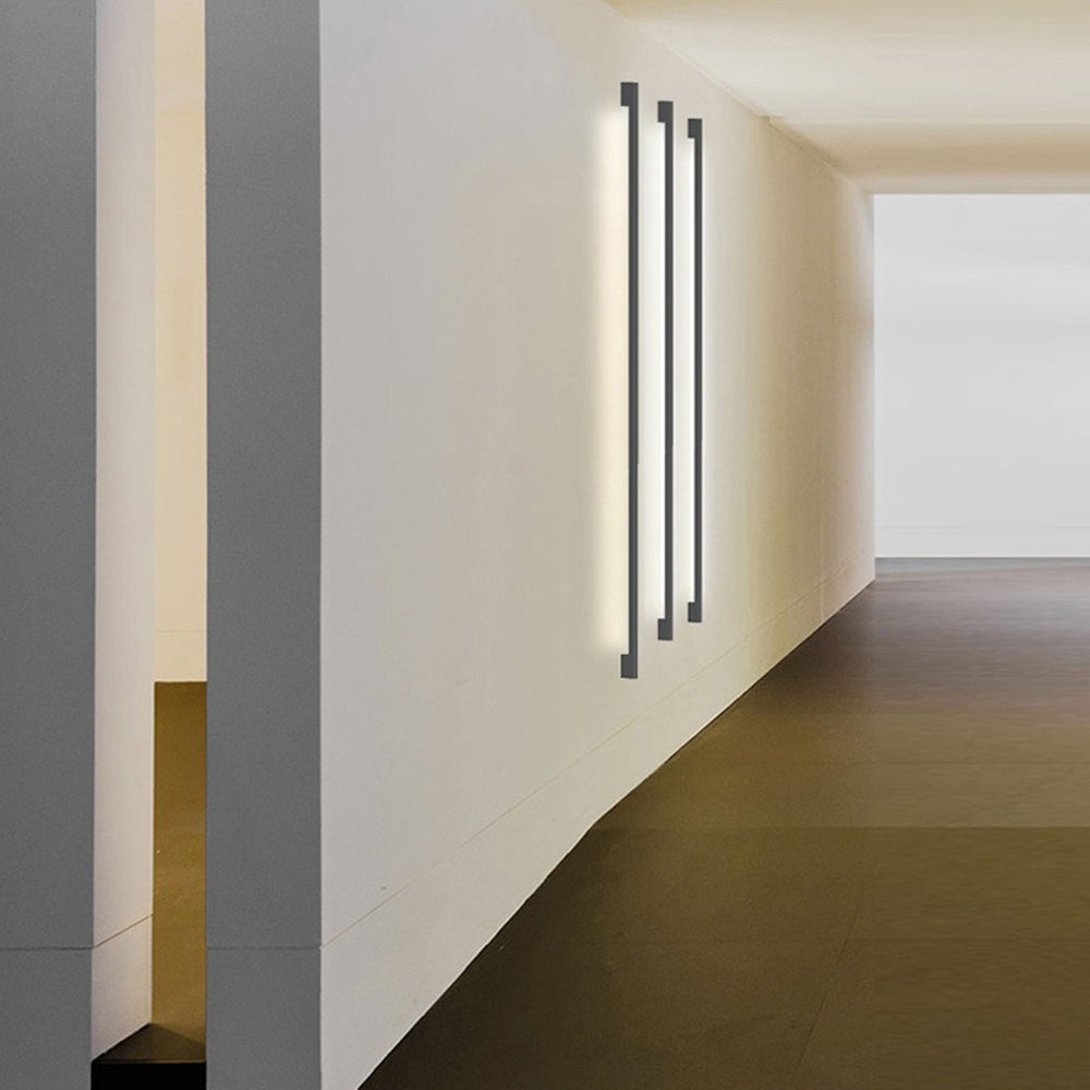 Liora Modern Slim Linear Black LED Wall Lamp