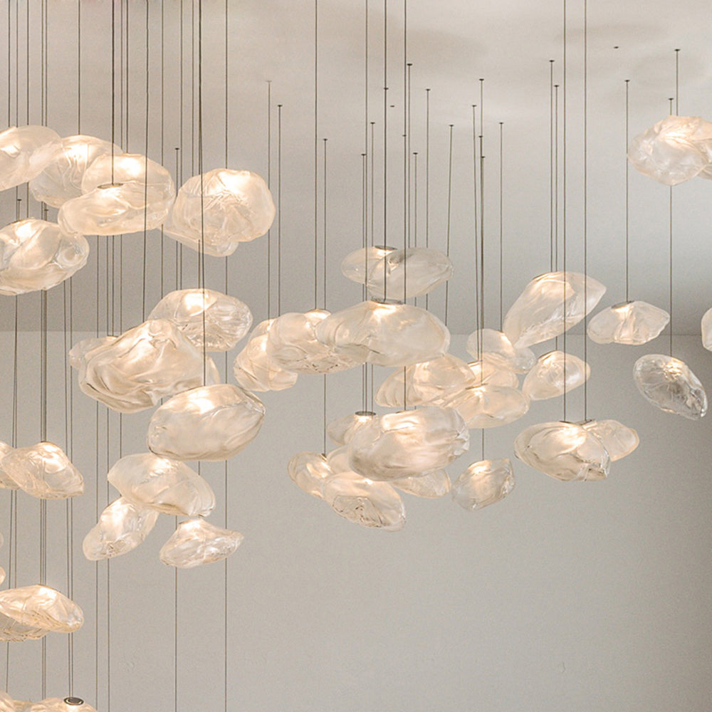 Avi Minimalist Spherical Glass Pendant Light, 3 Colour