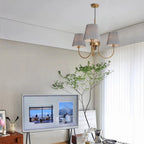 Silva Modern Retro Fabric Chandelier, White/Green
