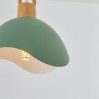 Valentina Colorful Shade Single Pendant Lights, Wood & Metal