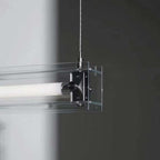 Arisha Minimalist Linear Metal Pendant Light,White