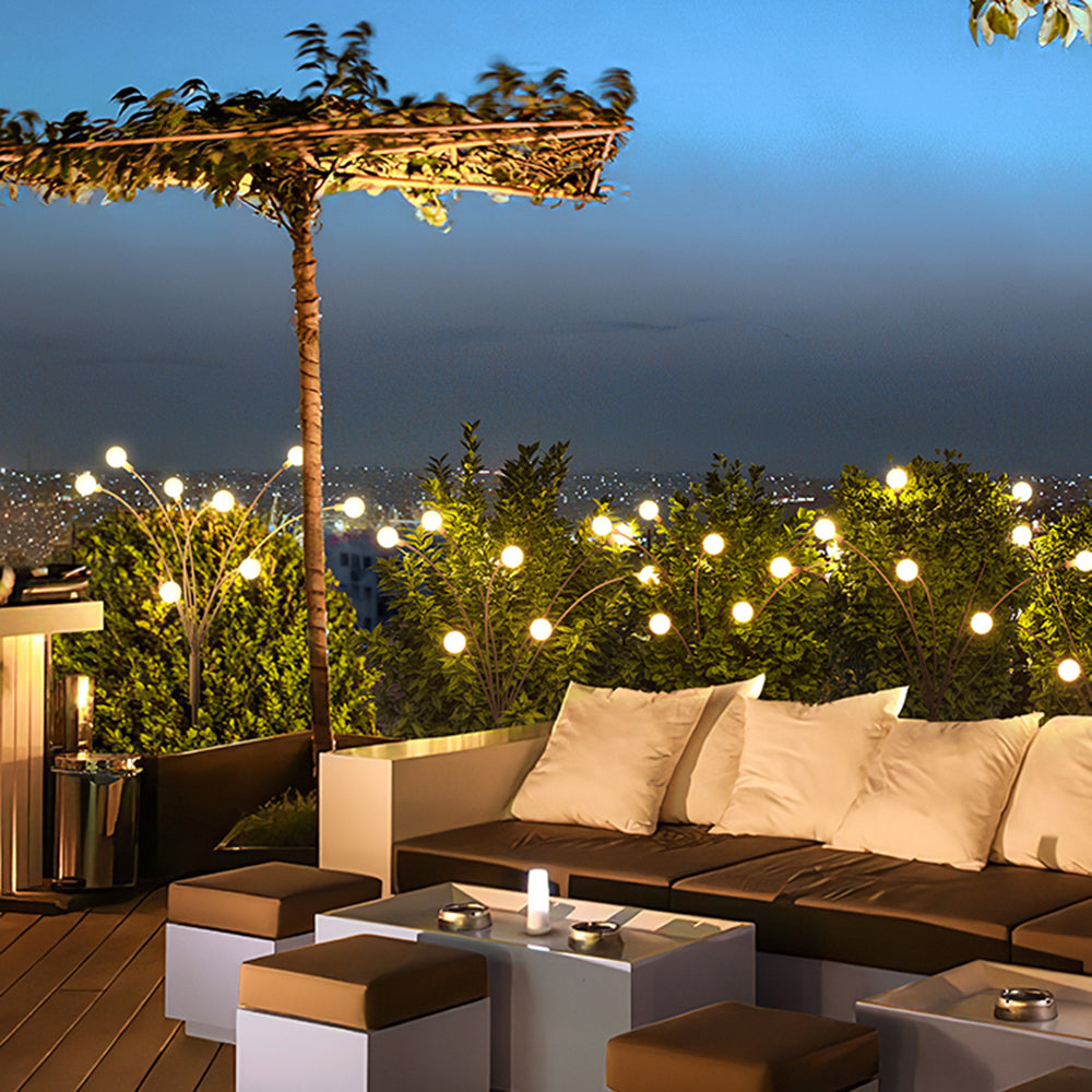 Ray Modern Metal Firefly Multi Lamp holder Outdoor Decoration Post Light