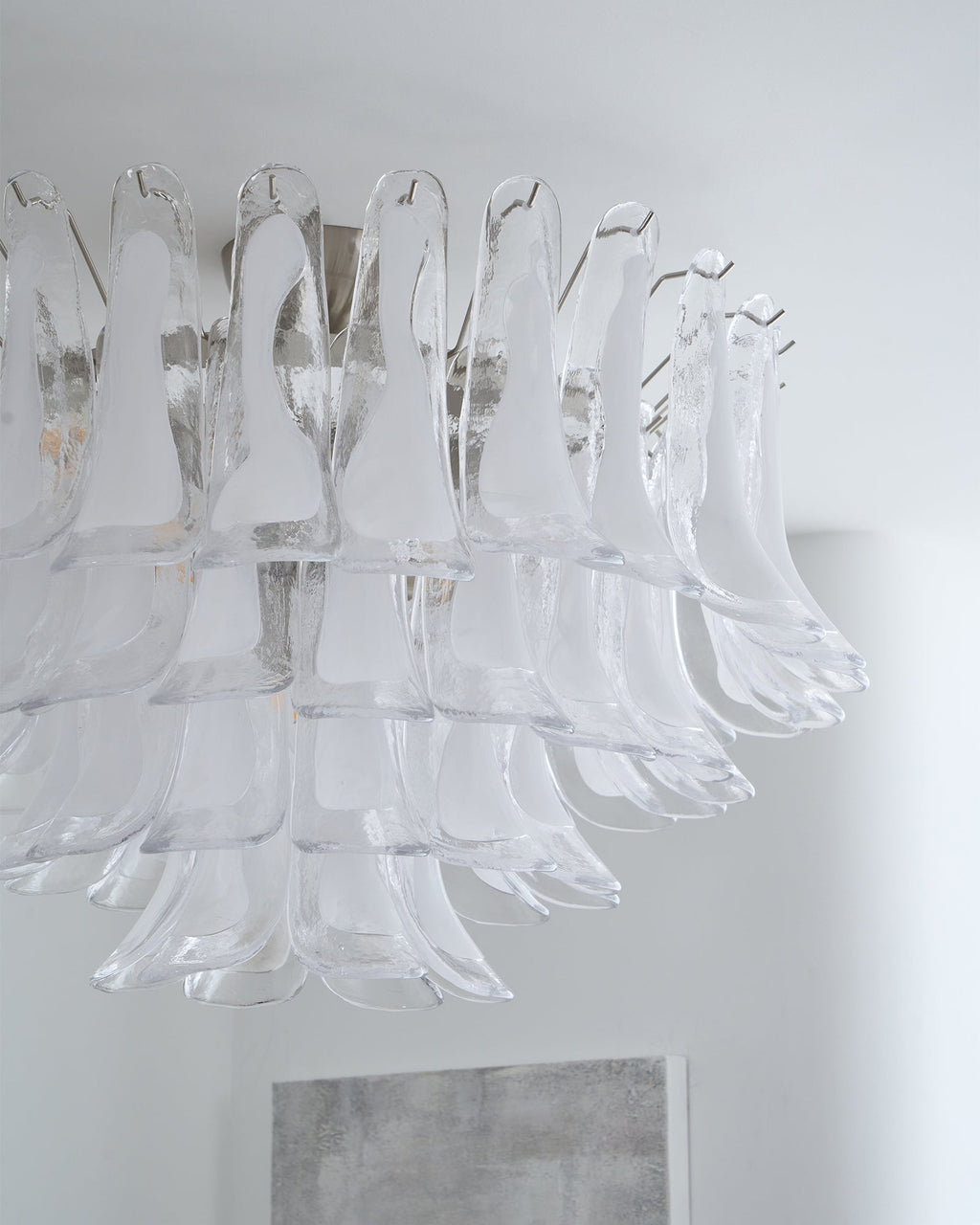 Aurora Ceiling Lamp Clear Glass Wave Layered Elegant