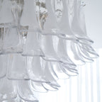 Aurora Ceiling Lamp Clear Glass Wave Layered Elegant