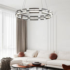 Arisha Minimalist Ring Metal Pendant Light,Black/Gold