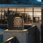 Ray Modern Pattern Metal Outdoor Table Lamps, Black