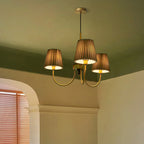 Silva Modern Retro Fabric Chandelier, White/Green