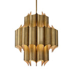 Arisha Simple Retro Creative Chandelier Brass Metal Bedroom